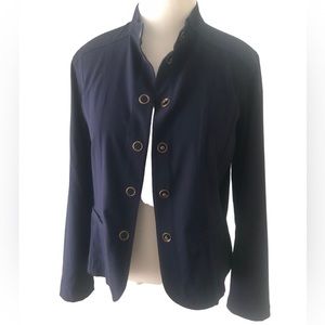 Chico’s Navy Military Style Jacket Sz2